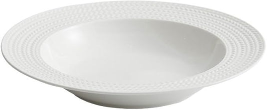 Dessert Plates Dinner Plate Simple Ceramic Salad Plate Kitchen Restaurant Main Dish Plate Household Pure White Soup Bowl Creative Tableware Dinner Plate Dinner Tableware(A 8.75inch)