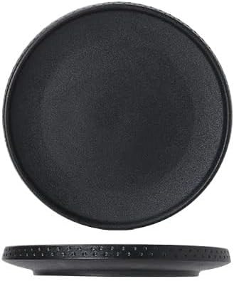 Dinner Plates Black White Steak Dinner Plate Simple Ceramic Frosted Tableware Western Tableware In The Kitchen European Style Dessert Cake Pan Party Supplies(A)