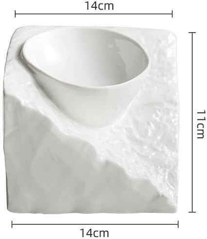 Appetizer Plates Ceramic Soup Bowls, Salad Bowls, Tableware, Special-Shaped Art Plates, White Cold Dish Bowls. Cheap Plates(A)
