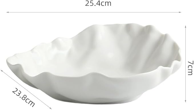 Creative 6-Inch Ceramic Appetizer Plates - Unique White Fruit Salad & Breakfast Bowls - Stylish Dinner Plates for Home Use - Set of 8 Special-Shaped Dish
