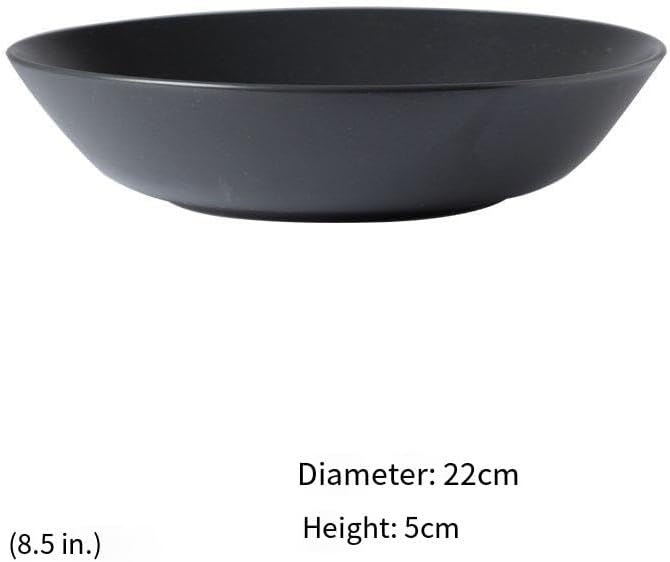 Dessert Plates Simple Ceramic Tableware Set Bowls and Plates Western Household and Salad and Dinner Tableware(C)