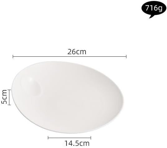 Appetizer Plates Ceramic White Plate Dish Plate Western Plate Steak Plate Modern Hotel Tableware Salad Plate Round Plate Cheap Plates(Small)