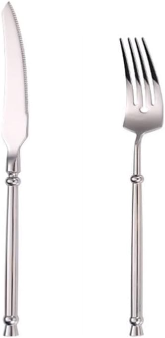 Exquisite Stainless Steel Cutlery Set Knife Fork Spoon Silverware Set Mirror Polished Flatware Set Kitchen Utensils Dessert Spoon Practical