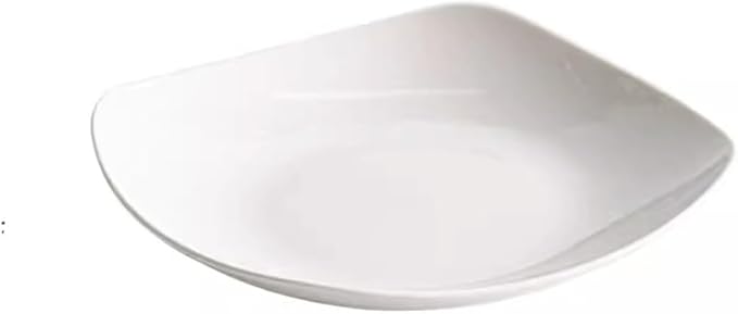 SONGCHAO Party Supplies White Ceramic Household Soup Plate Deep Plate Hotel Restaurant Western Food Plate Salad Bowl Appetizer Plate Party Plates (Color : 28.5cm)