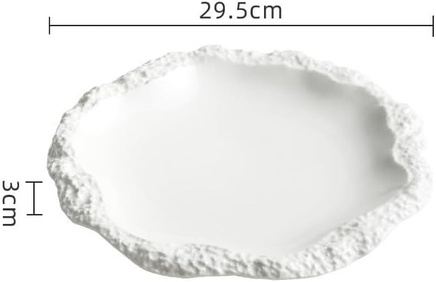 Appetizer Plates - Ceramic Flat Plates for Snacks, Ideal for Dining and Entertaining, Durable Household Dishware for Everyday Use