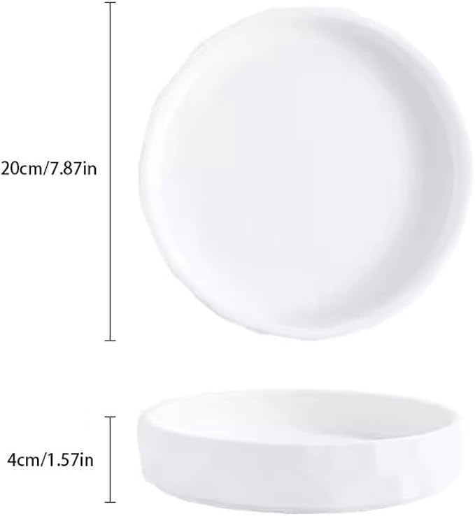 SONGCHAO Party Supplies Dish Plate, Western Food Plate, European Creative Tableware, Dinner Plate, Ceramic Stone Pattern Deep Plate, Household Deepened Soup Plate Party Plates (Size : Small)