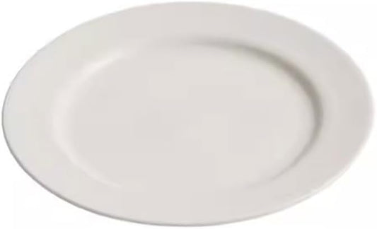 SONGCHAO Party Supplies White Steak Plate Ceramic Dinner Plate Home Round Western Shallow Plate Salad Plate Serving Tray Dessert Plate Party Plates (Color : 21cm)