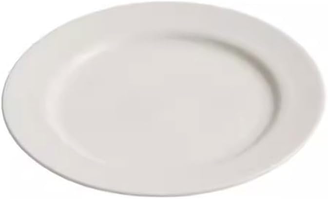 Kitchen Plates White Steak Plate Ceramic Dinner Plate Home Round Western Shallow Plate Salad Plate Serving Tray Dessert Plate Restaurant Plates(23.5cm)