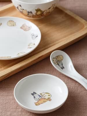 6pcs Ceramic Cat Appetizer Plates, Sauce Plates, Dessert Plates