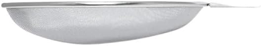 TrueCraftware- 9-1/2" x 20-1/2" Mesh Oil Skimmer Stainless Steel- Mesh Strainer Skimmer Fine Mesh Strainer Perfect for Skimming Grease Foam Sift Strain Drain Rinse Vegetables Pastas Tea