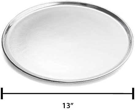 nambe Classic Round Tray | 13 Inch Serving Platter for Beverages, Bar, and Liquor | Coffee Table Centerpiece Tray | Made with Nambe Alloy | Designed by Neil Cohen