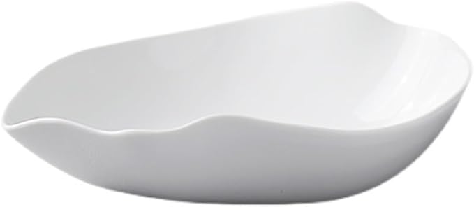 Dinner Plates 10-inch Hotel White Ceramic Kitchen Tableware Irregular Creative Fusion Service Appetizer Plate Club Deep Bowl Kitchen Salad Bowl