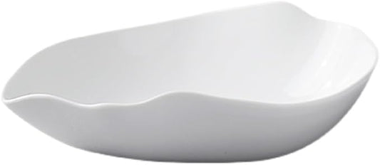 Modern Large Dinner Plates 10-inch Hotel White Ceramic Kitchen Tableware Irregular Creative Fusion Service Appetizer Plate Club Deep Bowl Stackable Dinner Plates