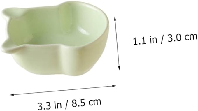 Cabilock 6pcs Mini Ceramic Seasoning Dishes Set Multifunctional Food Sauce Plates Kitchen Condiment Bowls for Dipping and Serving Appetizers Random Color