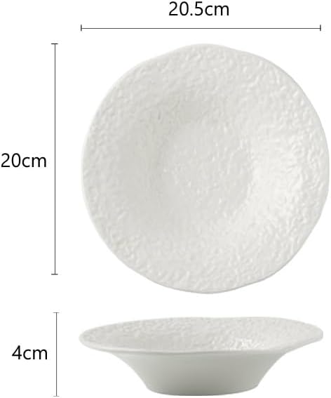 Dinner Plates Noodle Bowl Salad Creative Appetizer Restaurant Deep Plate Ceramic Breakfast Tableware Western Steak Home Kitchen Dining Kitchen Salad Bowl
