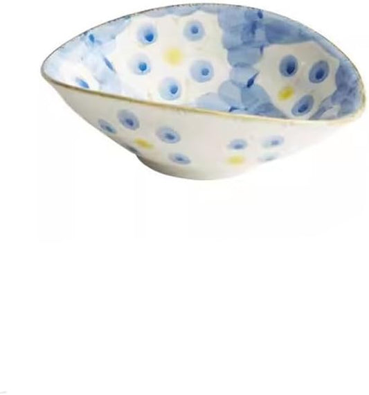 Dessert Plates Seasoning Dipping Side Dish Bowl Japanese Style Particularly Beautiful Salad Dessert Bowl Ceramic Restaurant Hotel Tableware Appetizer Plates Snack Tray(E)