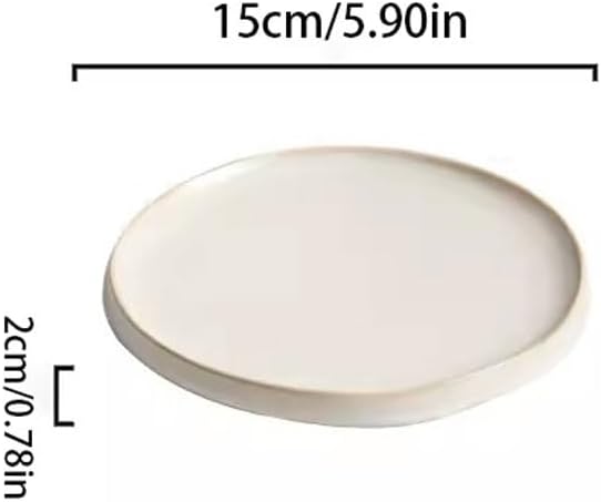 Kitchen Plates Creative Steak Plate Western Food Plate Home Flat Plate Salad Plate Restaurant Appetizer Plate Ceramic Tableware Restaurant Plates(15cm)