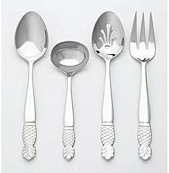 Unknown1 Pineapple Stainless Steel 4-Piece Hostess Set Metal