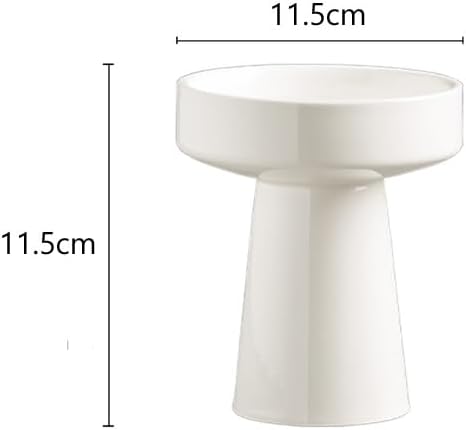 Kitchen Plates Ceramic Snack Bowl Dessert Cake Ice Cream Household High-foot Dried Fruit Plate Hotel Restaurant Tableware Restaurant Plates(4.5 in 2)