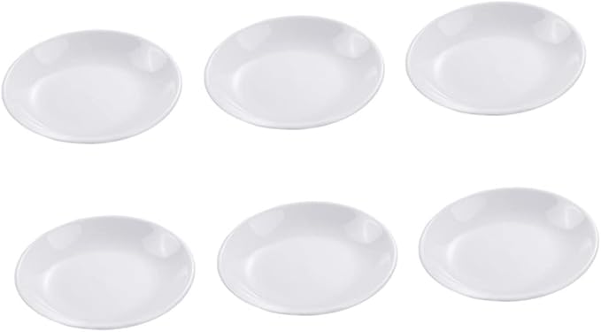 6pcs Ceramic Sauce and Vinegar Dipping Plates Small Condiment Dishes for Home and Restaurant Use Simple Design for Snacks and Sauces Appetizer Plates