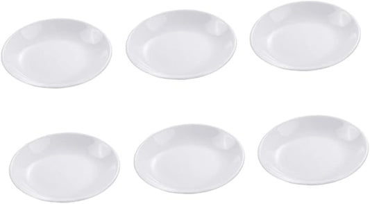 6pcs Ceramic Sauce and Vinegar Dipping Plates Small Condiment Dishes for Home and Restaurant Use Simple Design for Snacks and Sauces Appetizer Plates