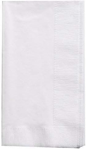 17" x 15"- 2 Ply White Dinner Napkins- Case of 3,000ct