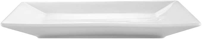 CAC China KSE-9 Kingsquare 9-1/4-Inch Super White Porcelain Square Plate, Box of 24