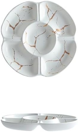 Appetizer Plates Snack Dried Fruit Plate Hotel Home Living Room Ceramic Tableware Nut Plate Cheap Plates(A)