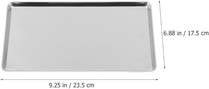 Stainless Steel Steam Pan - 26. 5x15. 5cm Rectangular Serving Tray for Baking, Banquet Food Display and Kitchen