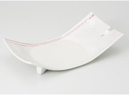せともの本舗 Silk Boat Appetizer Plate, 10.2 x 5.3 x 2.2 inches (26.2 x 13.4 x 5.7 cm), 19.7 oz (540 g), Oriented for Restaurants and Commercial Use