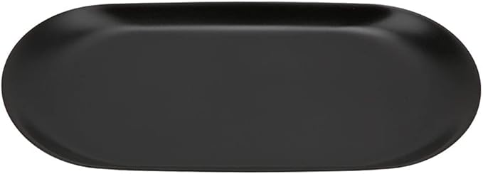 Oval Metal Trays, 9.1 x 3.7in Stainless Steel Serving Tray Decorative Vanity Plate Storage Trays Thickened Serving Dishes