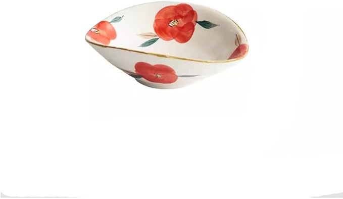 Dessert Plates Seasoning Dipping Side Dish Bowl Japanese Style Particularly Beautiful Salad Dessert Bowl Ceramic Restaurant Hotel Tableware Appetizer Plates Snack Tray(A)