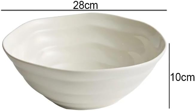 SONGCHAO Party Supplies Dish Plates Ceramic Fruit Salad Plates Irregular Shape Dinner Plates Restaurant Solid Color Tableware Ramen Noodle Bowls Soup Bowls Party Plates (Color : 11 inch)