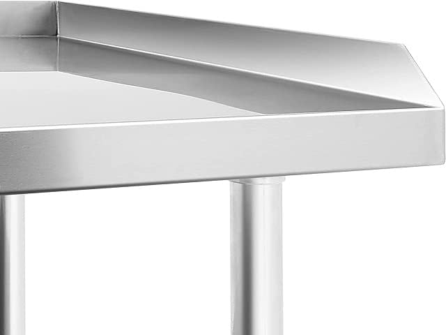 AmGood Commercial Work Table with Backsplash and Sidesplashes | Height: 35" | Stainless Steel Prep Table for Kitchen, Restaurant, Garage, Laundry | NSF (12" Long x 24" Deep)