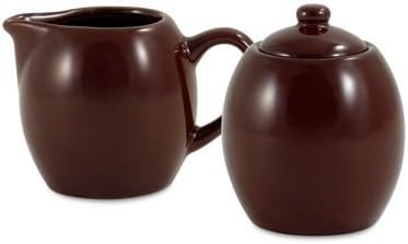 Amsterdam Cream and Sugar Set - Brown