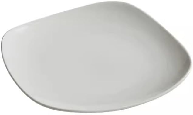 SONGCHAO Party Supplies Ceramic Dinner Plate Dish Plate Home Square Buffet Tableware Western Steak Plate Restaurant Appetizer Plate White Party Plates (Color : 9.5in)