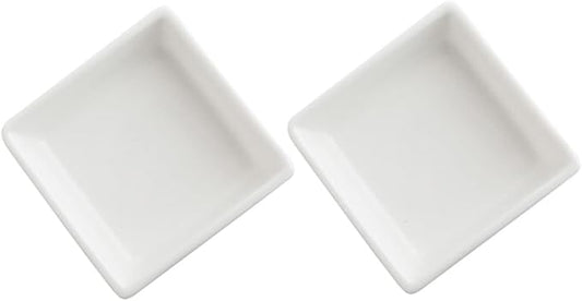 2pcs Snack Plate Sauce Plate Plates for Home Household Seasoning Plate Condiment Plates Sauce Serving Dish Appetizer Plates Kitchen Gadget Small Snack Dish Kitchen Supplies
