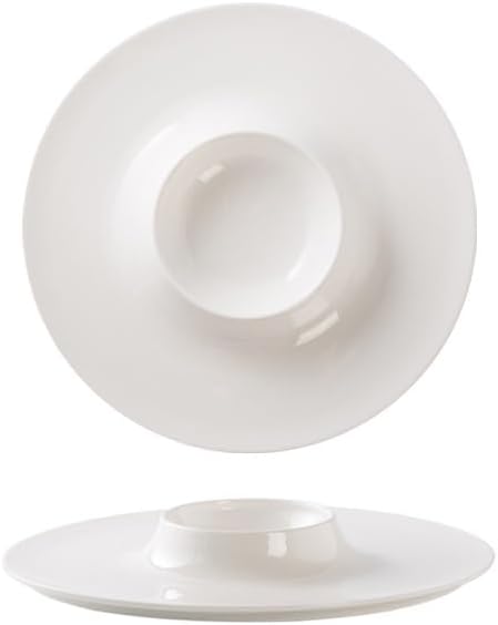 Appetizer Plates Ceramic Plate Pasta Steak Plate Sushi Plate Creative Restaurant Round Tableware Snack Dessert Plate Cheap Plates(A)
