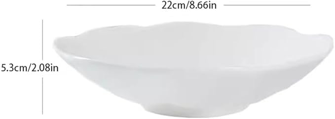 SONGCHAO Party Supplies Personalized Creative Dinner Plate, Nordic Style Tableware, Household Dish Plate, Soup Plate, Rice Plate, Deep Plate, Ceramic Dish Party Plates (Size : Large)