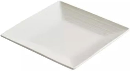 SONGCHAO Party Supplies White Porcelain Square Dinner Plate Home Kitchen Salad Plate Restaurant Western Food Plate Appetizer Plate Party Plates (Color : 6.4in)