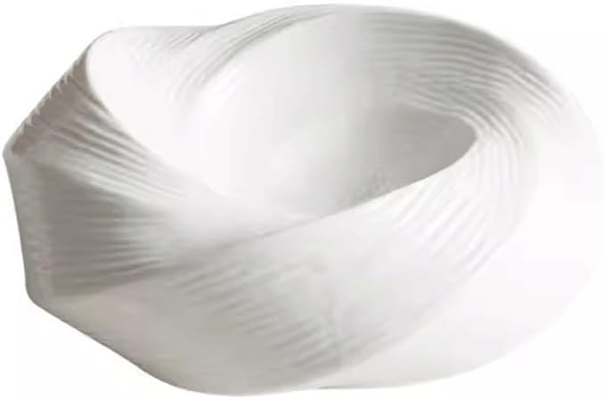 SONGCHAO Party Supplies Ceramic Dinner Plate Home Salad Plate Deep Plate Hotel Restaurant Western Food Plate Appetizer Plate Cold Dish Plate Party Plates (Color : 23cm)