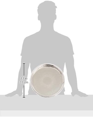 Elegance Silver Round Silver Plated Gallery Tray, 12-3/4"