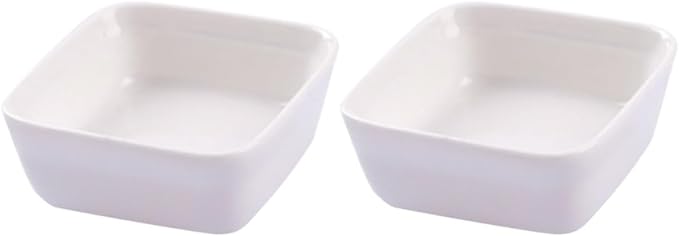 Alipis 2pcs Japanese Porcelain Dipping Bowls Condiment Dish Dessert Tray Appetizer Plates Ceramic Sauce Dishes