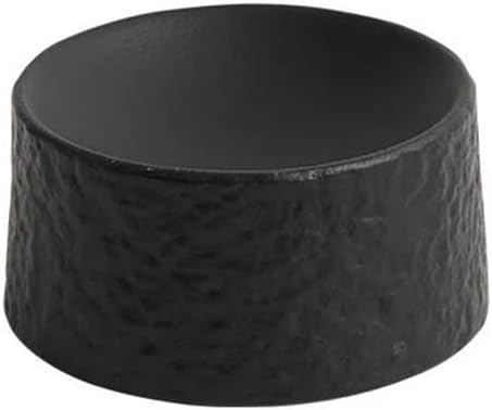 Appetizer Plates Retro Ceramic Cylindrical Dessert Plate Sushi Plate Appetizer Plate Restaurant for Condiment(Black)