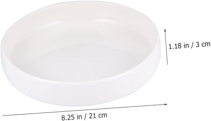 OUNONA Elegant Ceramic Serving Dish for Western Cuisine Food Plate for Appetizers Desserts Pasta and More for Family Gatherings and Special Occasions Bowl