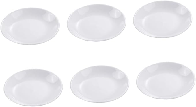 PRETYZOOM 6pcs Ceramic Dipping Dishes for Sauces and Condiments Seasoning Plates for Home and Restaurant Use Your Dining