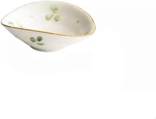 Dessert Plates Seasoning Dipping Side Dish Bowl Japanese Style Particularly Beautiful Salad Dessert Bowl Ceramic Restaurant Hotel Tableware Appetizer Plates Snack Tray(B)