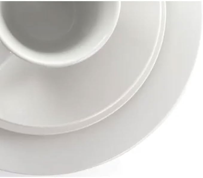 16 Piece Porcelain Dinnerware Set Dish Set Household Plate Ceramic Bowl Cutlery Combination (D Light Grey)