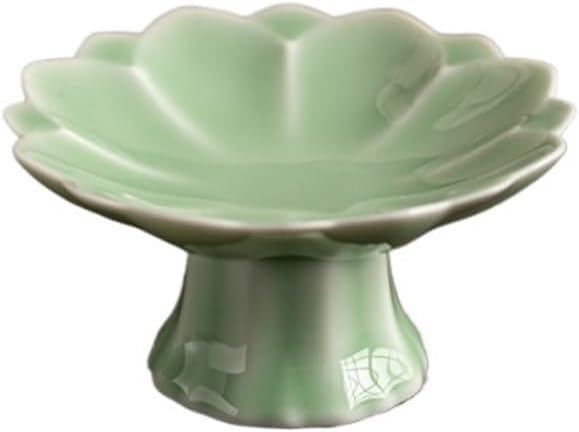 Appetizer Plates Serving Platter Decoration Multipurpose Ceramic Tray Serving Plate Fruit Bowl for Condiment(Light green)