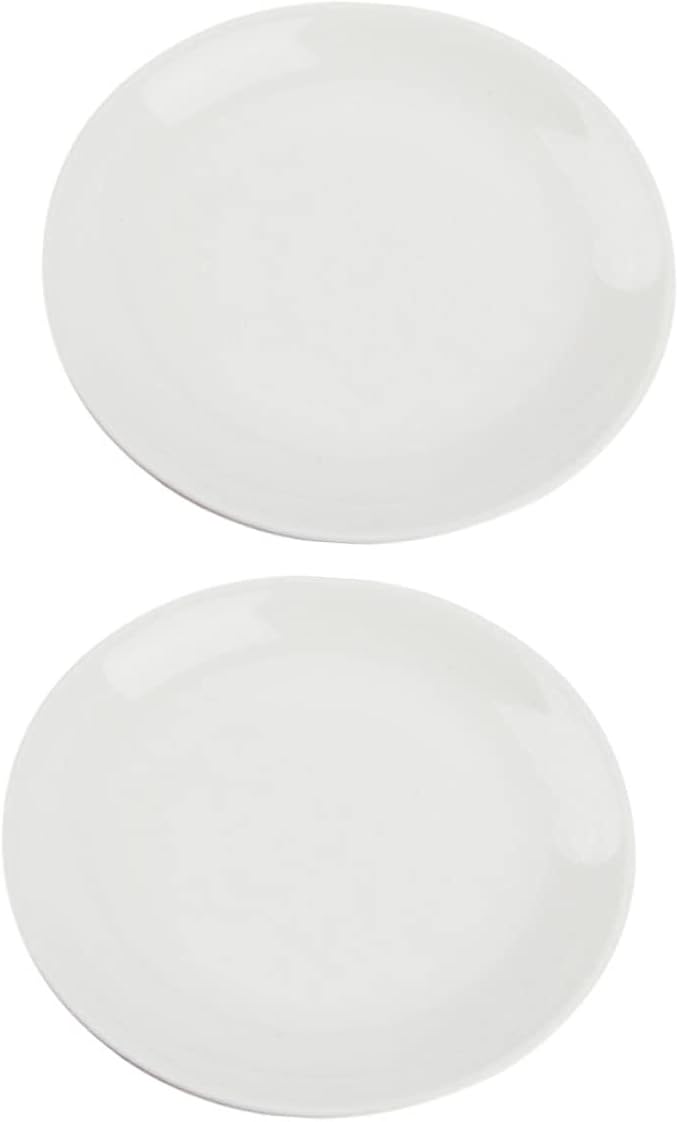 Cabilock 2Pcs White Ceramic Dipping Plate Condiment Dish for Appetizers and Sauces and Stable Design for Electric Oil Aromatherapy Warmers and Home Decor